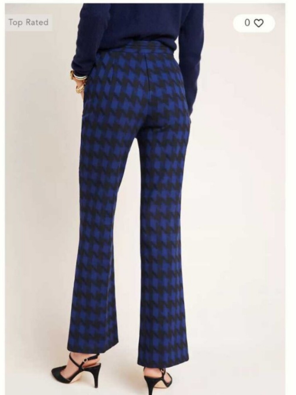 Anthropologie Wiley Windowpane Boot Cut Trousers - Picture 2 of 9